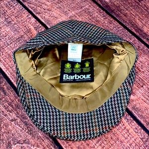 Barbour Pure New Wool Houndstooth Tweed Flat Cap
